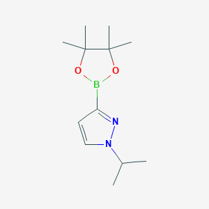 molecular formula C12H21BN2O2 B1376798 1-Isopropyl-3-(4,4,5,5-tetramethyl-1,3,2-dioxaborolan-2-yl)-1H-pyrazole CAS No. 1071496-88-2