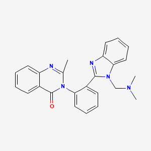 4(3H)-Quinazolinone, 3-(2-(1-((dimethylamino)methyl)-1H-benzimidazol-2-yl)phenyl)-2-methyl-