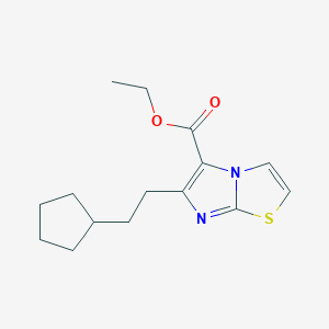 6-(2-Cyclopentylethyl)-imidazo[2,1-b]thiazole-5-carboxylic acid ethyl ester