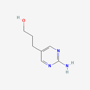 molecular formula C7H11N3O B1376805 3-(2-氨基嘧啶-5-基)丙-1-醇 CAS No. 1308676-98-3