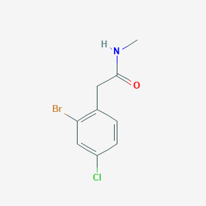 molecular formula C9H9BrClNO B1376809 2-(2-溴-4-氯苯基)-N-甲基乙酰胺 CAS No. 1383543-19-8