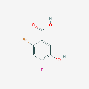 molecular formula C7H4BrFO3 B1376810 2-溴-4-氟-5-羟基苯甲酸 CAS No. 91659-19-7