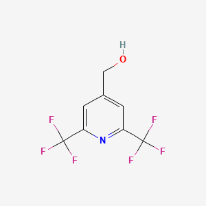molecular formula C8H5F6NO B1376811 [2,6-Bis(trifluoromethyl)pyridin-4-yl]methanol CAS No. 1353878-03-1