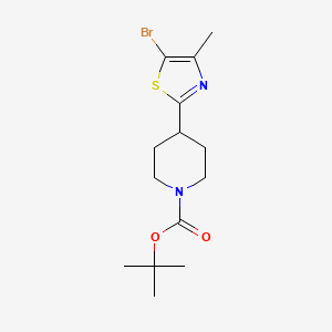 molecular formula C14H21BrN2O2S B1376812 tert-Butyl 4-(5-bromo-4-methylthiazol-2-yl)piperidine-1-carboxylate CAS No. 1361116-63-3