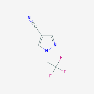 molecular formula C6H4F3N3 B1376814 1-(2,2,2-trifluoroethyl)-1H-pyrazole-4-carbonitrile CAS No. 1216241-07-4