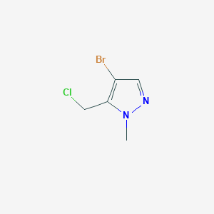 molecular formula C5H6BrClN2 B1376815 4-溴-5-(氯甲基)-1-甲基-1H-吡唑 CAS No. 1356543-56-0