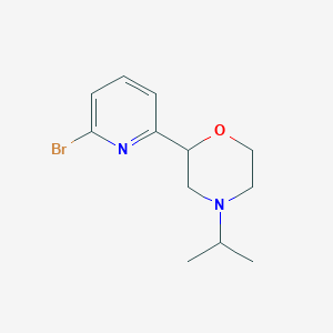 molecular formula C12H17BrN2O B1376820 2-(6-溴吡啶-2-基)-4-异丙基吗啉 CAS No. 1316218-83-3