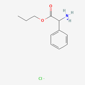 Benzeneacetic acid, alpha-amino-, propyl ester, hydrochloride, (+-)-