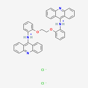 molecular formula C40H32Cl2N4O2 B13768256 9,9'-Ethylenedioxybis(o-phenyleneimino)bisacridine dihydrochloride CAS No. 66724-86-5