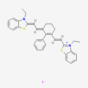 (2Z)-3-ethyl-2-[(2E)-2-[3-[(E)-2-(3-ethyl-1,3-benzothiazol-3-ium-2-yl)ethenyl]-2-phenylcyclohex-2-en-1-ylidene]ethylidene]-1,3-benzothiazole;iodide