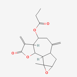 (14-Methyl-5,9-dimethylidene-4-oxo-3,13-dioxatetracyclo[8.4.0.02,6.012,14]tetradecan-7-yl) propanoate