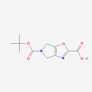 molecular formula C11H14N2O5 B1376830 Acide 5-(tert-butoxycarbonyl)-5,6-dihydro-4H-pyrrolo[3,4-D]oxazole-2-carboxylique CAS No. 1211529-82-6