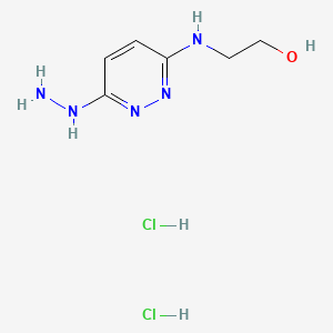 Ethanol, 2-((3-hydrazino-6-pyridazinyl)amino)-, dihydrochloride