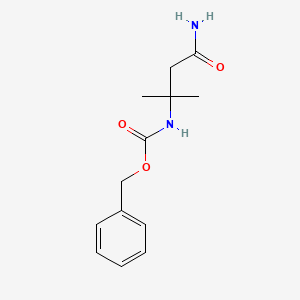 molecular formula C13H18N2O3 B1376832 苯甲酸 4-氨基-2-甲基-4-氧代丁-2-基氨基甲酸酯 CAS No. 1163298-06-3