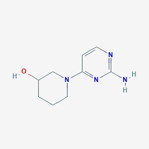 molecular formula C9H14N4O B1376833 1-(2-氨基嘧啶-4-基)哌啶-3-醇 CAS No. 1314355-94-6