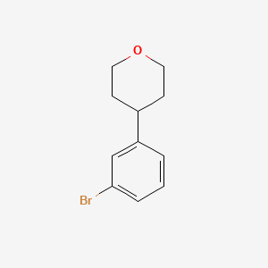 molecular formula C11H13BrO B1376834 4-(3-Bromophenyl)tetrahydro-2h-pyran CAS No. 1353855-35-2