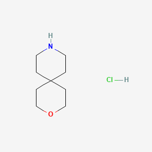 molecular formula C9H18ClNO B1376840 3-Oxa-9-azaspiro[5.5]undecane hydrochloride CAS No. 1380300-88-8