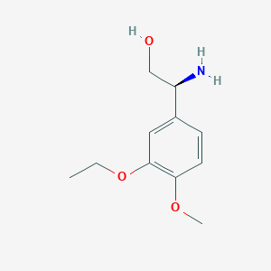 molecular formula C11H17NO3 B1376841 (S)-2-Amino-2-(3-ethoxy-4-methoxyphenyl)ethanol CAS No. 1213876-98-2