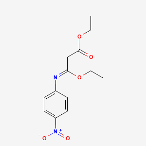 Propanoic acid, 3-ethoxy-3-[(4-nitrophenyl)imino]-, ethyl ester