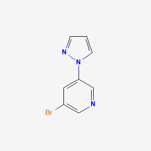 molecular formula C8H6BrN3 B1376846 3-Bromo-5-(1H-pyrazol-1-YL)pyridine CAS No. 1209458-66-1