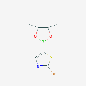 molecular formula C9H13BBrNO2S B1376848 2-溴噻唑-5-硼酸频哪醇酯 CAS No. 1402166-32-8