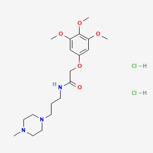 Acetamide, N-(3-(4-methyl-1-piperazinyl)propyl)-2-(3,4,5-trimethoxyphenoxy)-, dihydrochloride