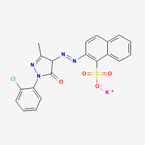 2-Pyrazolin-5-one, 1-(2-chlorophenyl)-3-methyl-4-((1-sulfo-2-naphthalenyl)azo)-, potassium salt