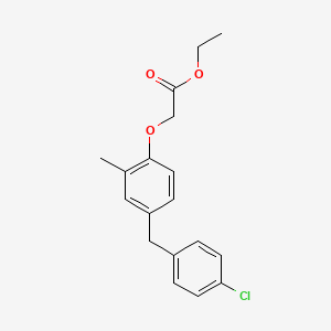 Acetic acid, 2-(4-(4-chlorobenzyl)-2-methylphenoxy)-, ethyl ester