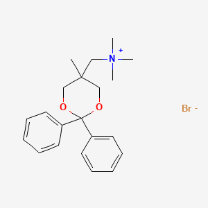 (2,2-Diphenyl-5-methyl-5-dioxanylmethyl)trimethylammonium bromide