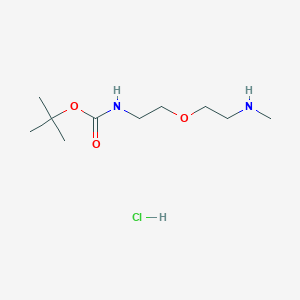 molecular formula C10H23ClN2O3 B1376856 N-Boc-2-(2-methylamino-ethoxy)-ethylamine hydrochloride CAS No. 1185722-79-5