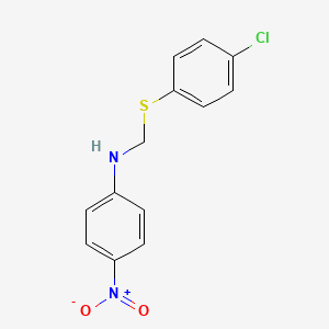 ANILINE, N-(p-CHLOROPHENYLTHIOMETHYL)-p-NITRO-