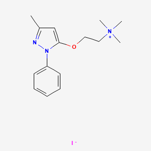 (2-(3-Methyl-1-phenyl-5-pyrazolyloxy)ethyl)trimethylammonium iodide