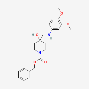 molecular formula C22H28N2O5 B1376863 苄基 4-{[(3,4-二甲氧基苯基)氨基]甲基}-4-羟基哌啶-1-羧酸酯 CAS No. 1353877-97-0