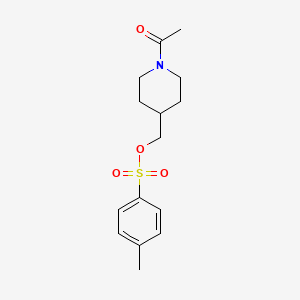 molecular formula C15H21NO4S B1376869 (1-Acetylpiperidin-4-yl)methyl 4-methylbenzenesulfonate CAS No. 846057-25-8