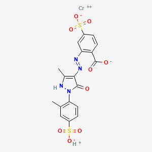 Chromate(1-), (2-((4,5-dihydro-3-methyl-1-(2-methyl-4-sulfophenyl)-5-oxo-1H-pyrazol-4-yl)azo)-4-sulfobenzoato(4-))-, hydrogen