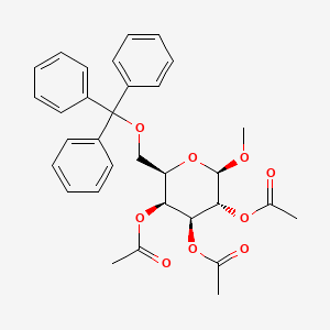 [(2R,3S,4S,5R,6R)-4,5-diacetyloxy-6-methoxy-2-(trityloxymethyl)oxan-3-yl] acetate