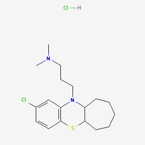 Benzo(b)cyclohepta(e)(1,4)thiazine, 5a,6,7,8,9,10,10a,11-octahydro-2-chloro-11-(3-(dimethylamino)propyl)-, hydrochloride