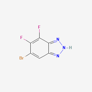 molecular formula C6H2BrF2N3 B1376874 6-Bromo-4,5-difluoro-3H-1,2,3-benzotriazole CAS No. 1381944-47-3