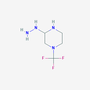 molecular formula C5H11F3N4 B13768773 3-Hydrazinyl-1-(trifluoromethyl)piperazine CAS No. 577784-89-5