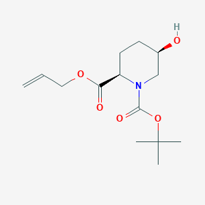 (2R,5R)-2-Allyl 1-tert-butyl 5-hydroxypiperidine-1,2-dicarboxylate