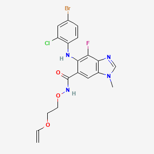 5-((4-Bromo-2-chlorophenyl)amino)-4-fluoro-1-methyl-N-(2-(vinyloxy)ethoxy)-1H-benzo[d]imidazole-6-carboxamide