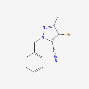 1-Benzyl-4-bromo-3-methyl-1H-pyrazole-5-carbonitrile