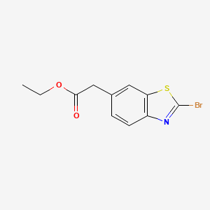 molecular formula C11H10BrNO2S B1376887 (2-Bromo-benzothiazol-6-yl)-acetic acid ethyl ester CAS No. 1422170-05-5