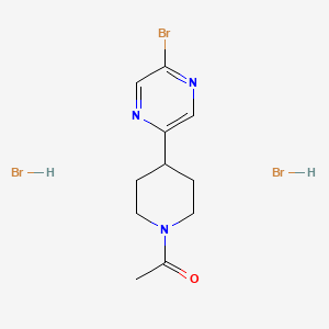 molecular formula C11H16Br3N3O B1376888 1-[4-(5-Bromo-pyrazin-2-yl)-piperidin-1-yl]-ethanone dihydrobromide CAS No. 1361114-57-9