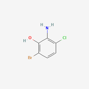molecular formula C6H5BrClNO B1376891 2-Amino-6-bromo-3-chlorophenol CAS No. 1332765-75-9