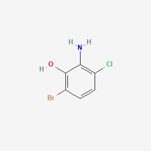 molecular formula C6H5BrClNO B1376891 2-Amino-6-Brom-3-Chlorphenol CAS No. 1332765-75-9