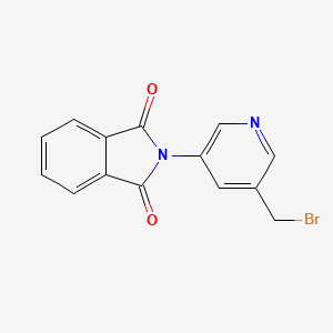 molecular formula C14H9BrN2O2 B1376892 2-(5-(ブロモメチル)ピリジン-3-イル)イソインドリン-1,3-ジオン CAS No. 954240-66-5