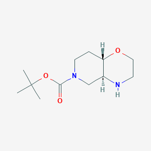 molecular formula C12H22N2O3 B1376893 tert-butyl (4aS,8aS)-hexahydro-2H-pyrido[4,3-b][1,4]oxazine-6(5H)-carboxylate CAS No. 1251009-06-9