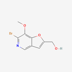 molecular formula C9H8BrNO3 B1376896 (6-溴-7-甲氧基呋喃[3,2-c]吡啶-2-基)甲醇 CAS No. 1346446-86-3
