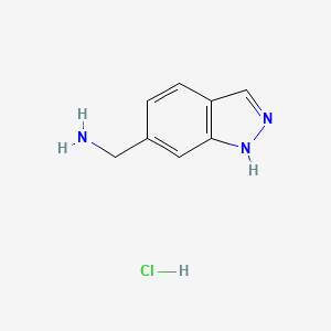 molecular formula C8H10ClN3 B1376897 (1H-吲唑-6-基)甲胺盐酸盐 CAS No. 943845-79-2